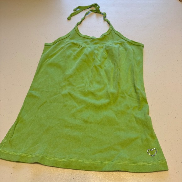 Gap Kids Other - Y2K Aesthetic Girls Size 10 Gap Kids Green Halter Top Rhinestone Heart vintage
